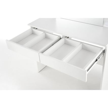 Kaptafel HOLLYWOOD met LED-verlichting 140x94 cm, wit