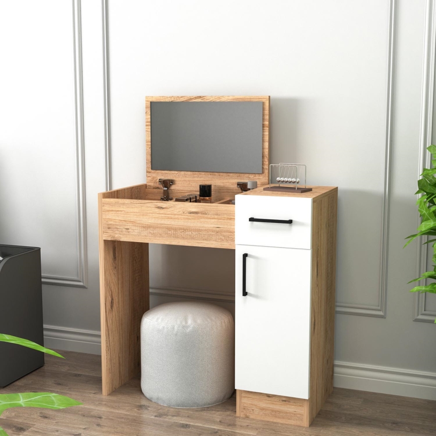Kaptafel INCI 108,8x77 cm grenen atlantic/wit