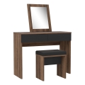 Kaptafel JUNO + kruk 45x29,6 cm bruin/zwart
