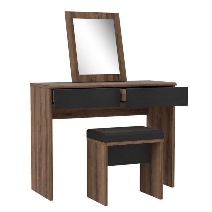 Kaptafel JUNO + kruk 45x29,6 cm bruin/zwart