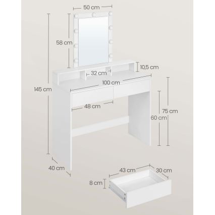 Kaptafel LADA wit