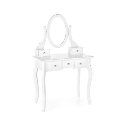 Kaptafel SARA 80x130 cm + stool 45x37 cm wit
