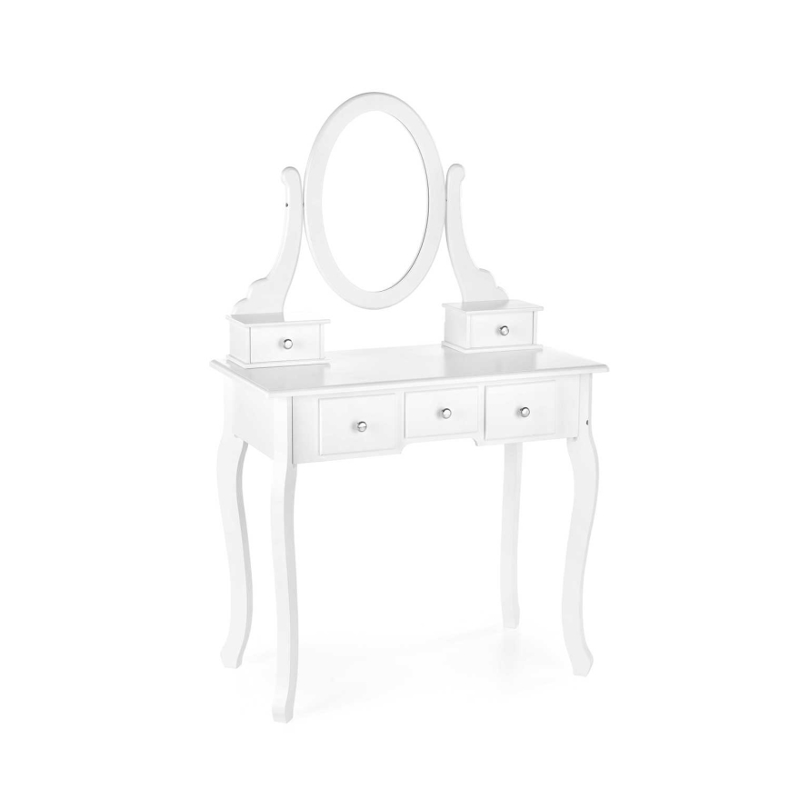 Kaptafel SARA 80x130 cm + stool 45x37 cm wit