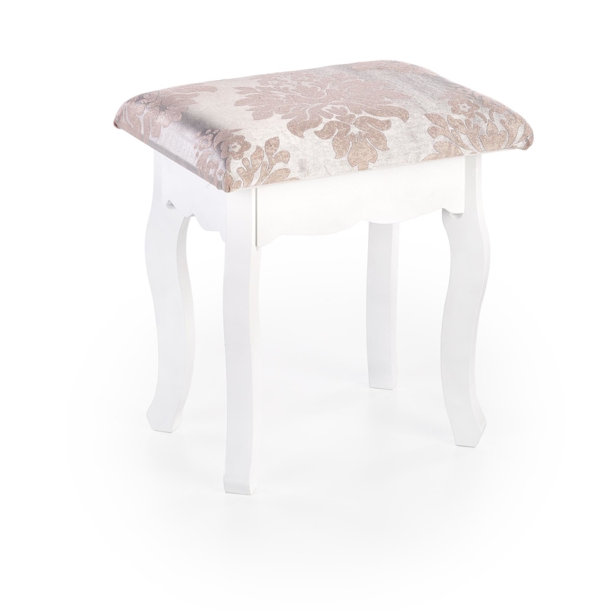 Kaptafel SARA 80x130 cm + stool 45x37 cm wit