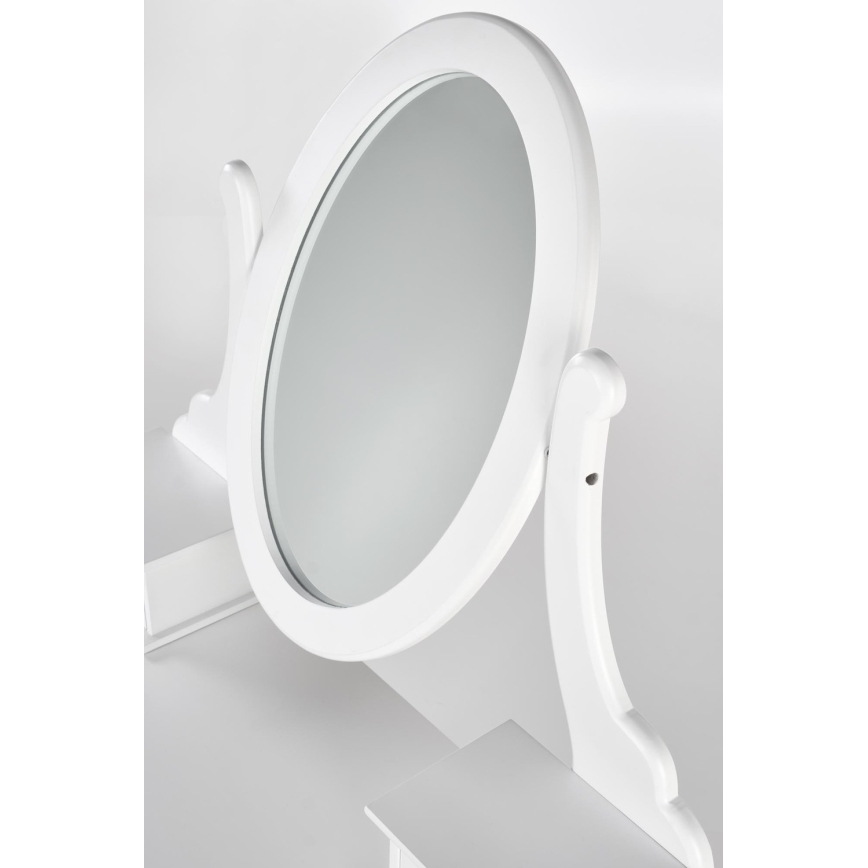 Kaptafel SARA 80x130 cm + stool 45x37 cm wit