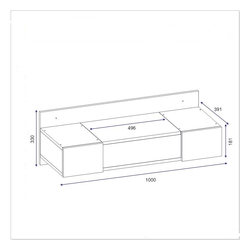 Kaptafel ZAKKUM 33x100 cm beige
