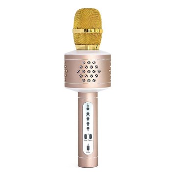 Karaoke-microfoon 6W/5V 1500 mAh Bluetooth goud