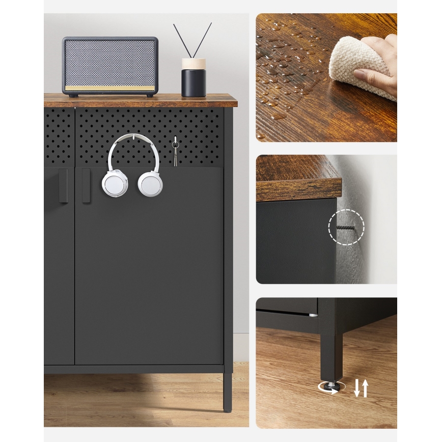 Dressoir FIRA zwart/bruin
