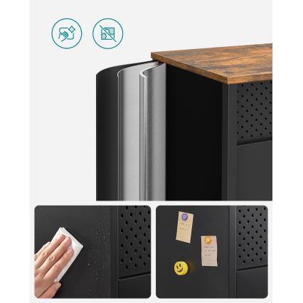 Dressoir FIRA zwart/bruin