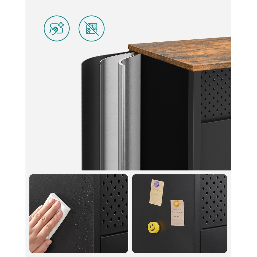 Dressoir FIRA zwart/bruin