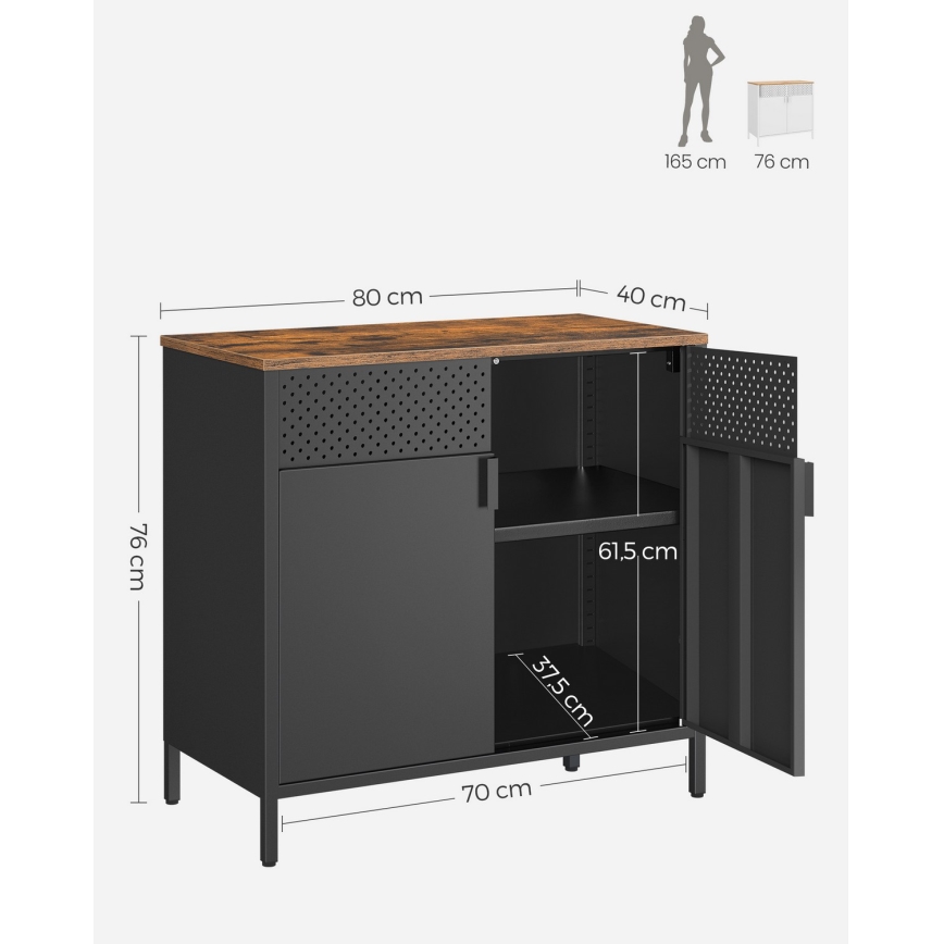 Dressoir FIRA zwart/bruin