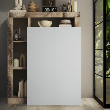 Kast LENOR wit/esdoorn