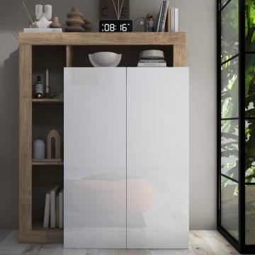 Kast LENOR wit/licht eiken