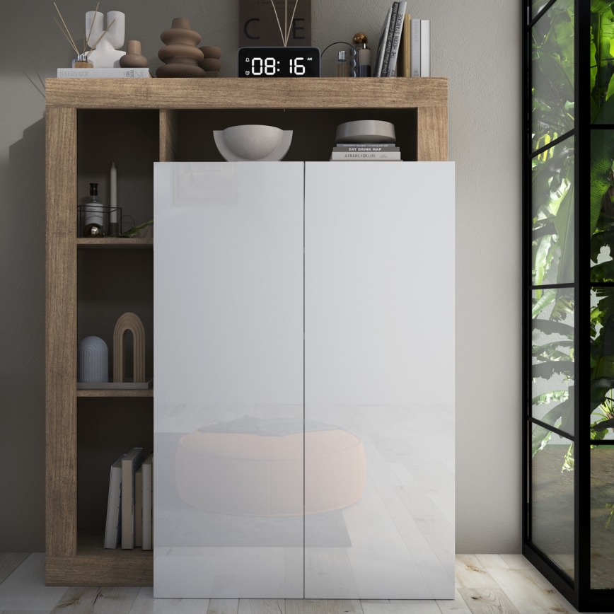 Kast LENOR wit/licht eiken