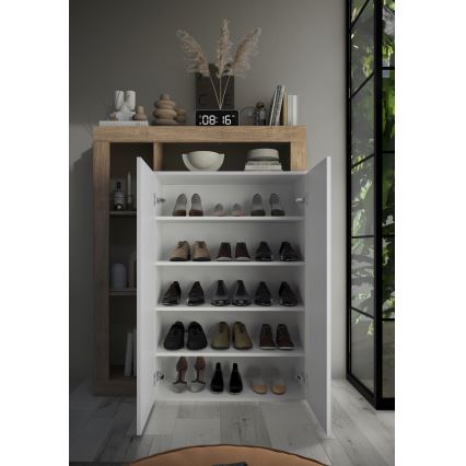 Kast LENOR wit/licht eiken