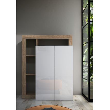Kast LENOR wit/licht eiken