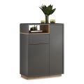 Kast met lades FRED antraciet/eiken artisan