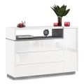 Kast met lades FRED wit/grijs
