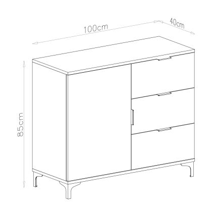 Kast met lades LORA eiken artisan