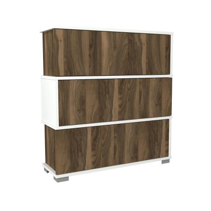 Kast NAPOLYON 93x90 cm wit/bruin