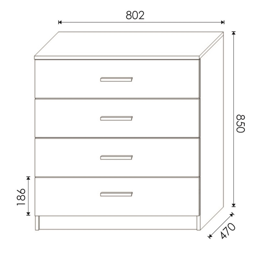 Ladekast TIMON Sonoma eik