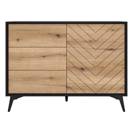 Kastje DIAMOND 77x104 cm zwart/eik evoke