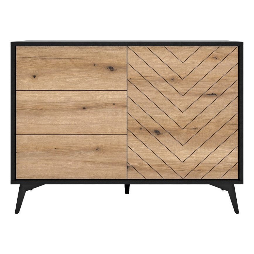 Kastje DIAMOND 77x104 cm zwart/eik evoke