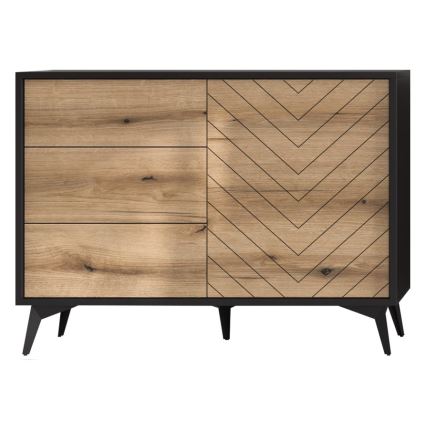 Kastje DIAMOND 77x104 cm zwart/eik evoke