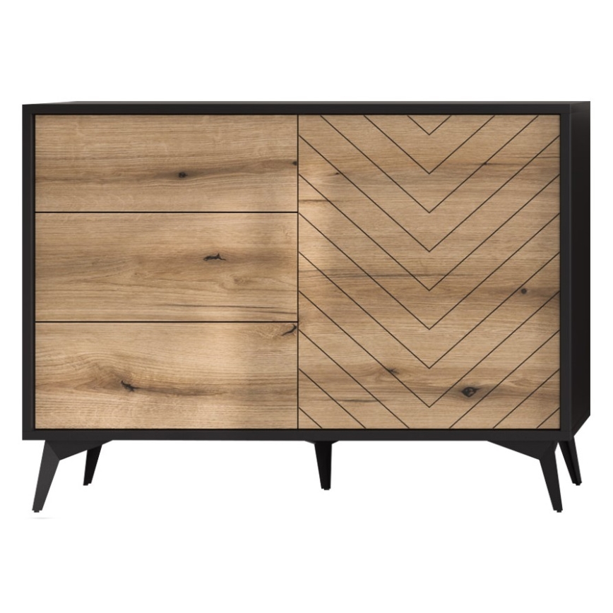 Kastje DIAMOND 77x104 cm zwart/eik evoke