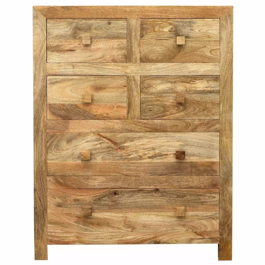 Kastje HINA 120x90 cm massief hout/mangoboom