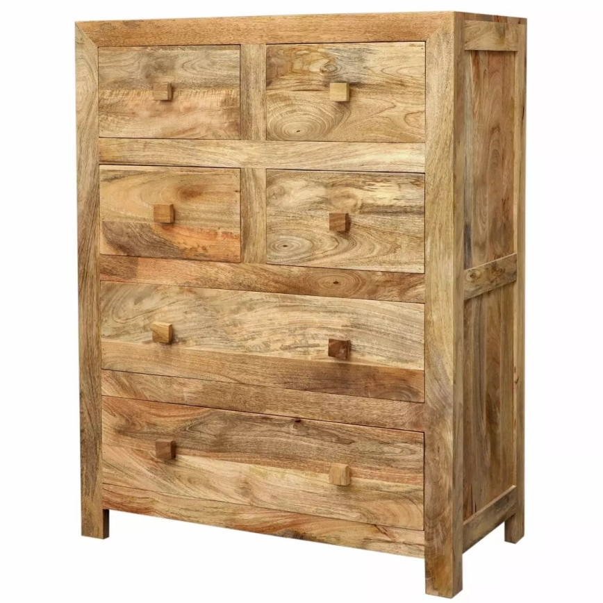 Kastje HINA 120x90 cm massief hout/mangoboom