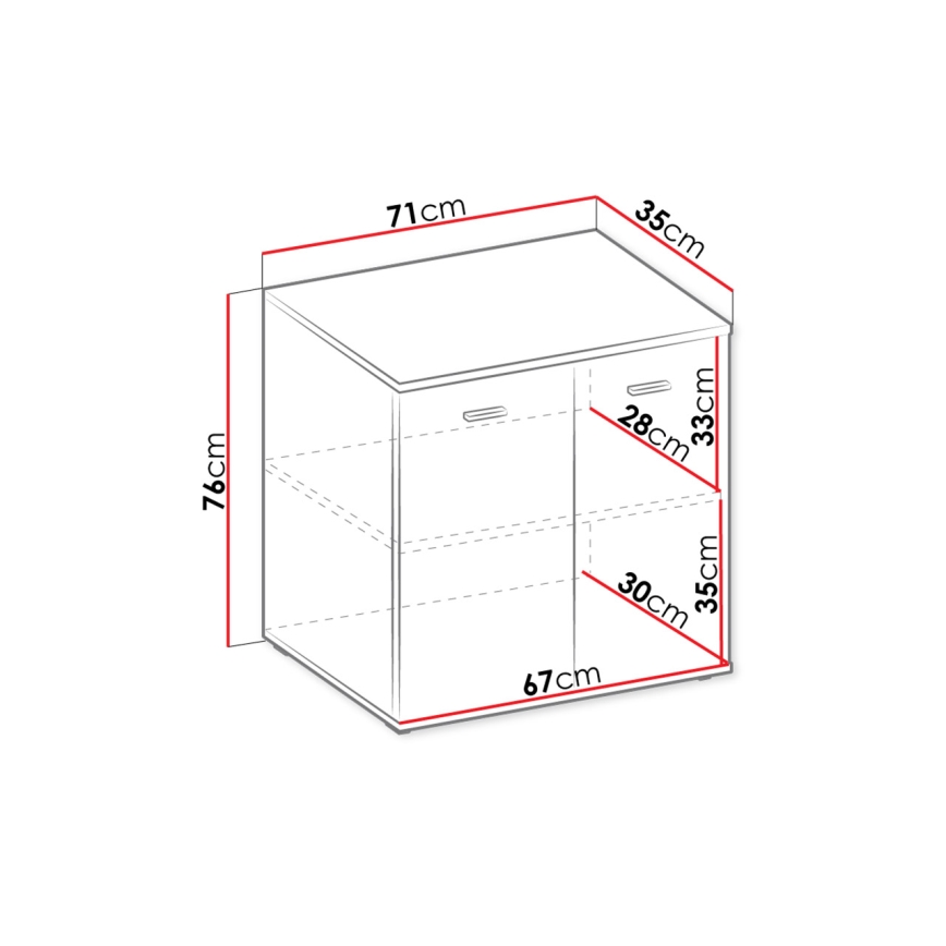 Kastje MIKE 76x71 cm wit