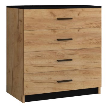 Kastje TIMON eiken craft/zwart