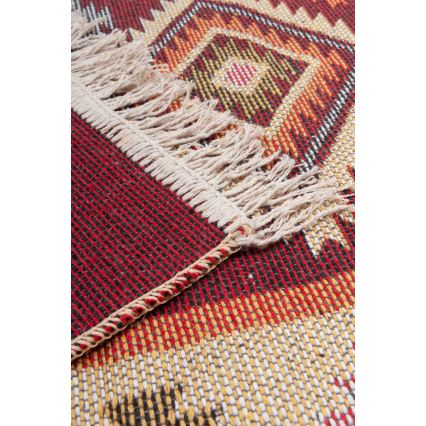 Keerbaar oriëntaals vloerkleed KILIM 80x150 cm rood/beige