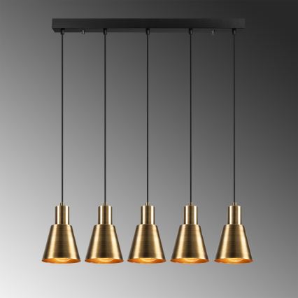 KEM hanglamp 5xE27/40W/230V goud