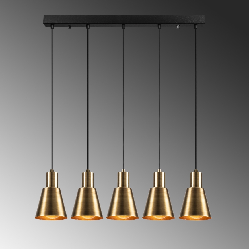 KEM hanglamp 5xE27/40W/230V goud
