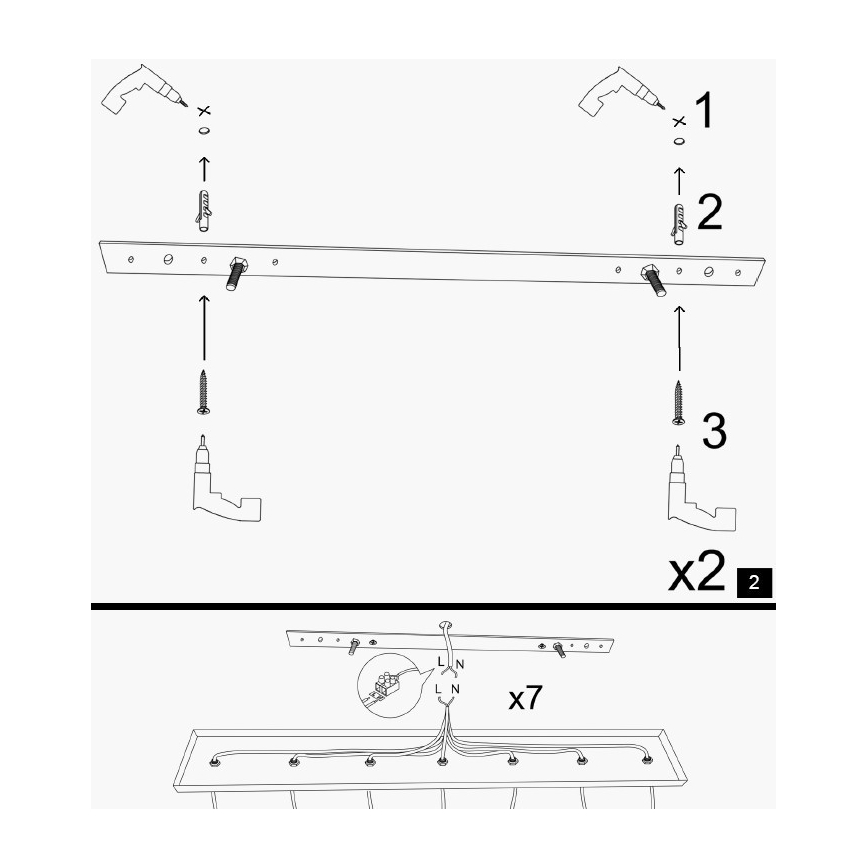 KEM hanglamp 5xE27/40W/230V goud