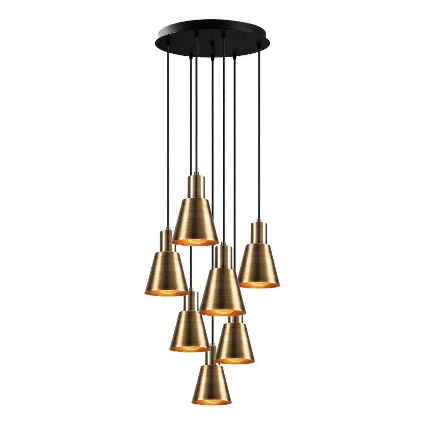 KEM Hanglamp 7xE27/40W/230V Goud