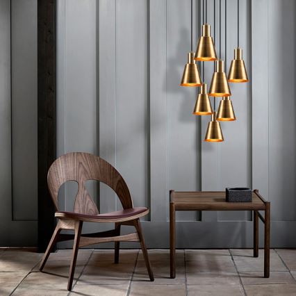 KEM Hanglamp 7xE27/40W/230V Goud