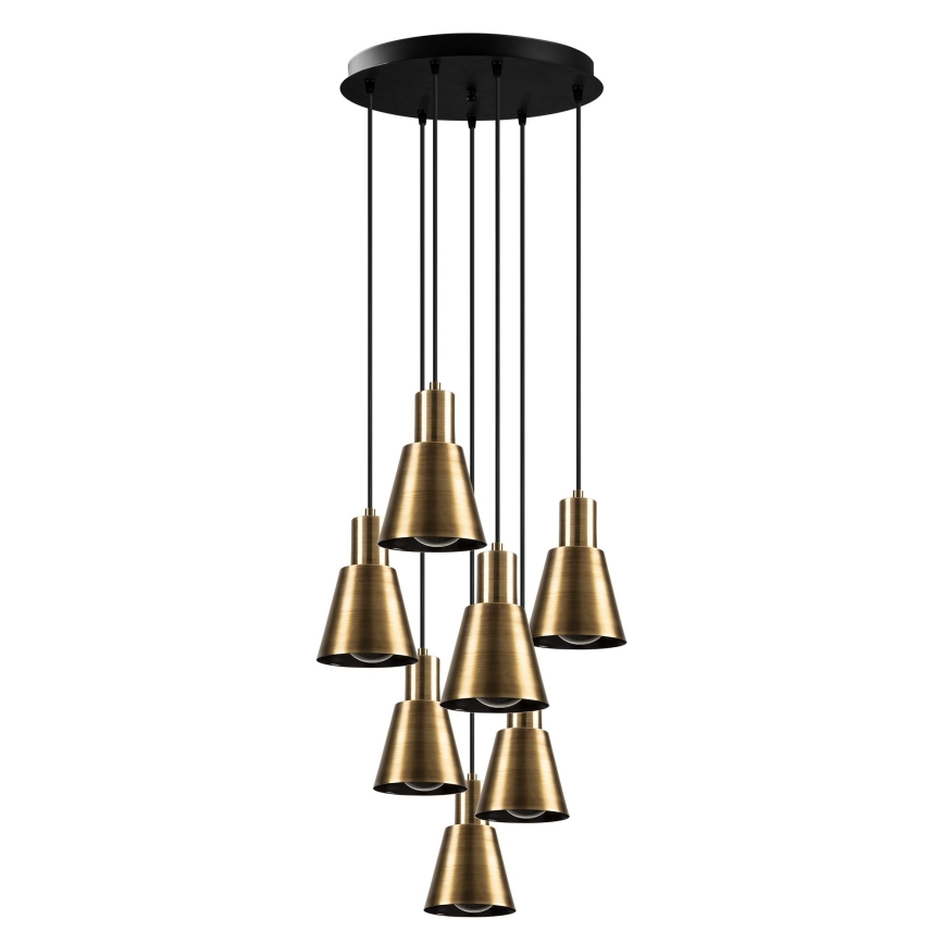 KEM Hanglamp 7xE27/40W/230V Goud