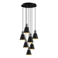 KEM Hanglamp 7xE27/40W/230V Zwart