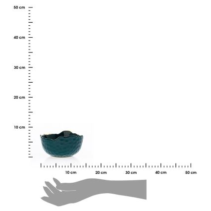 Keramiek schaal TIGELLA 13 cm groen/goud