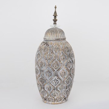 Keramische pot 47x20,5x15,5 cm grijs