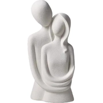 Keramische tafeldecoratie 20x9,5x7,5 cm grijs
