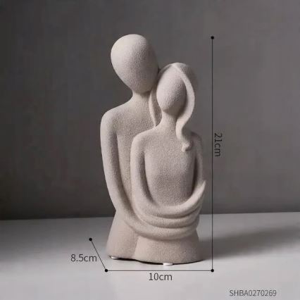 Keramische tafeldecoratie 20x9,5x7,5 cm grijs