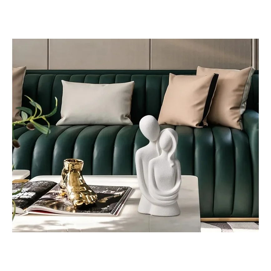 Keramische tafeldecoratie 21x8,5x10 cm, wit