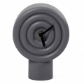 Keramische tafelklok 16 cm 1x AA grijs