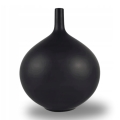 Keramische vaas 24 cm mat zwart