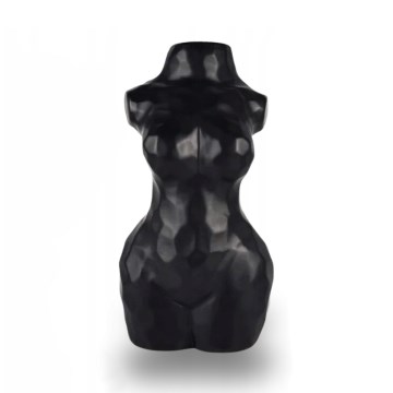 Keramische vaas 30 cm, zwart