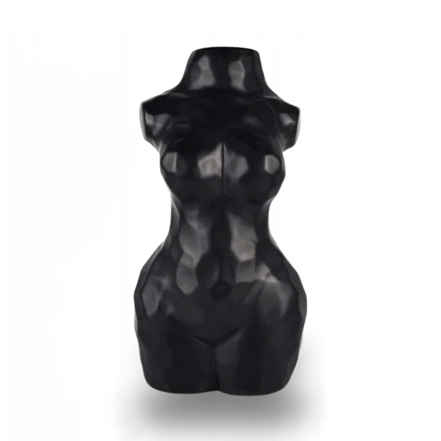 Keramische vaas 30 cm, zwart